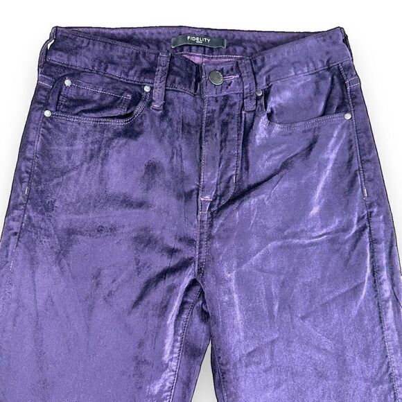 Fidelity Pants Women’s Size‎ 26 Purple Faux Suede Skinny Leg - Picture 3 of 9